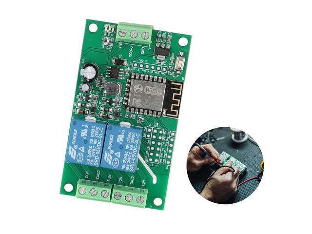 ESP8266 Wireless Relay Module Switch Controller Board Dual Channel ESP-12F Development Board Based on
