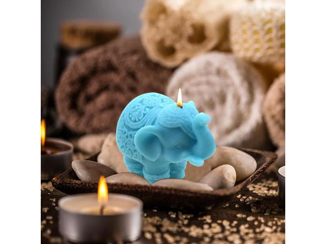 Elephant Silicone Mold Resin Casting Mold Cute Clay Mold 3D Animal Mold for Candle Soap Fondant Chocolate Polymer Clay