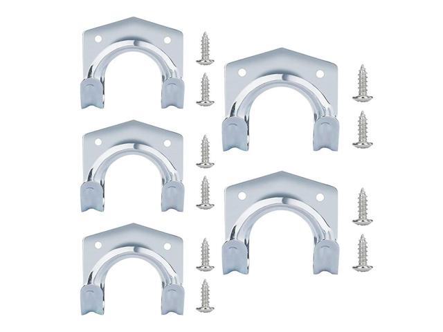 5pcs Hanger Holder l Hanging Hooks with Screw Housekeeper Multi-Purpose Double Hook for Garden Kitchen Garage Tool
