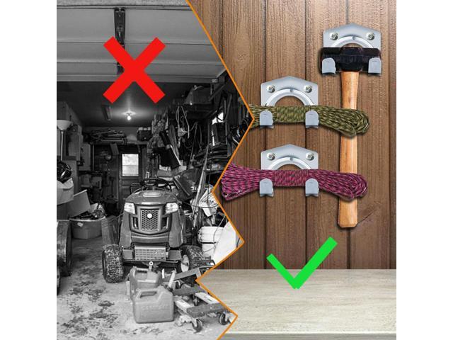 5pcs Hanger Holder l Hanging Hooks with Screw Housekeeper Multi-Purpose Double Hook for Garden Kitchen Garage Tool