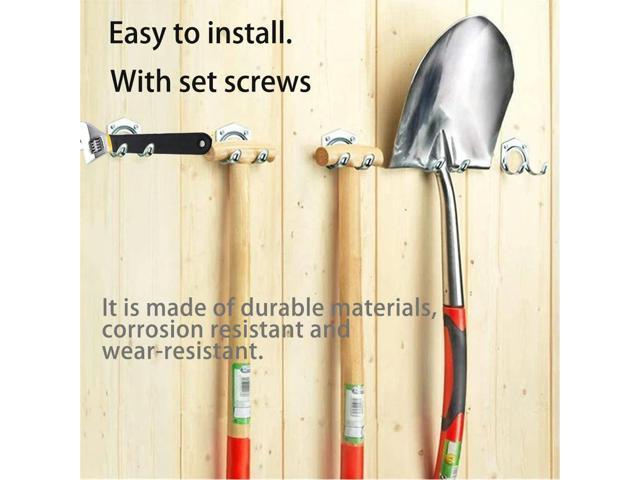 5pcs Hanger Holder l Hanging Hooks with Screw Housekeeper Multi-Purpose Double Hook for Garden Kitchen Garage Tool