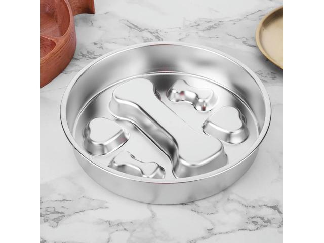 304 Stainless Steel Pet Dog Slow Feeder Bowl with Non-Slip Mat Dog Wat Dog Water Bowl Pet Bowl for Small & Medium Dogs