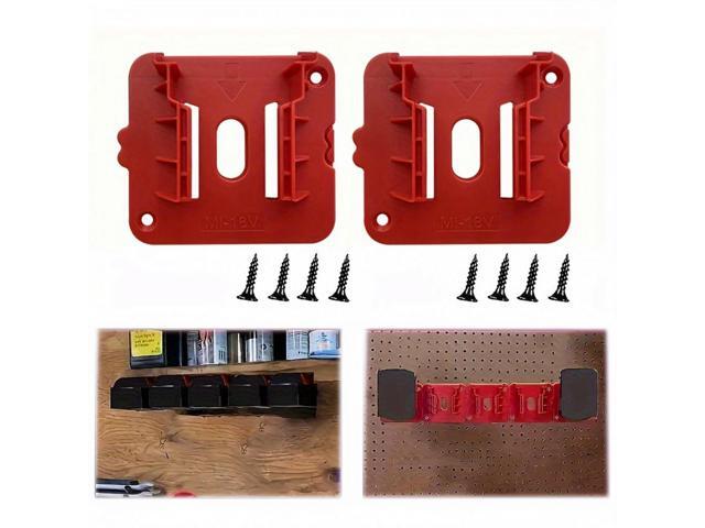 5pcs Holder Wall Mount Base for Milwaukee M18 18V Lithium Wall Hanger for Work Van Shelf Toolbox