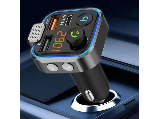 Fast USB FM Modulator Bluetooth-Compatible 5.0 PD 20W QC3.0 USB Car Fast Charger Hands-Free MP3 Player Radio Car FM Transmitter
