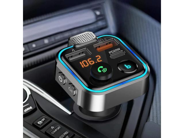 Fast USB FM Modulator Bluetooth-Compatible 5.0 PD 20W QC3.0 USB Car Fast Charger Hands-Free MP3 Player Radio Car FM Transmitter