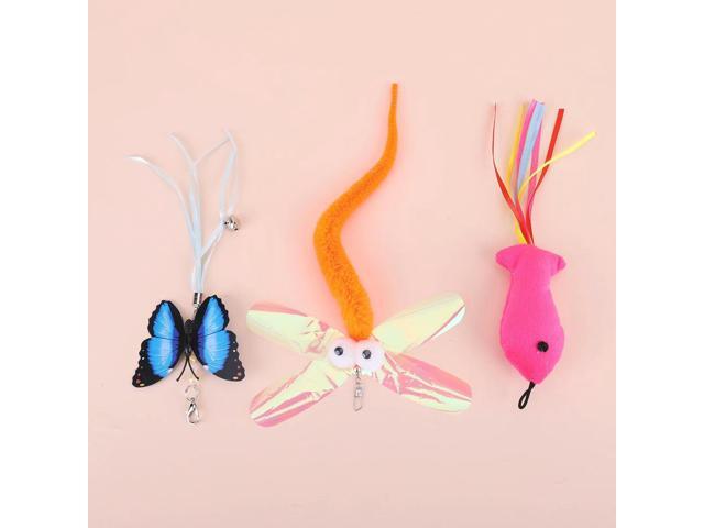 Pet Cat Toy Set Suction Cup Toy Set Double Headed Teaser Stick Set Handfree Cat Toy Stick for Cat Training Playing Accessories