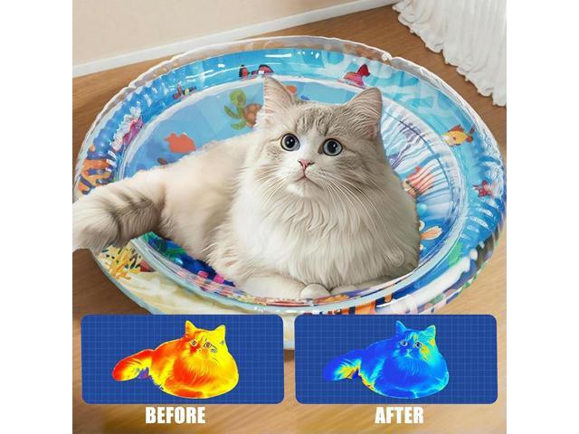 Interactive Sensory Play Mat Summer Cooling Pad Cat Water Sensor Play Mat for Indoor Cats Kitten