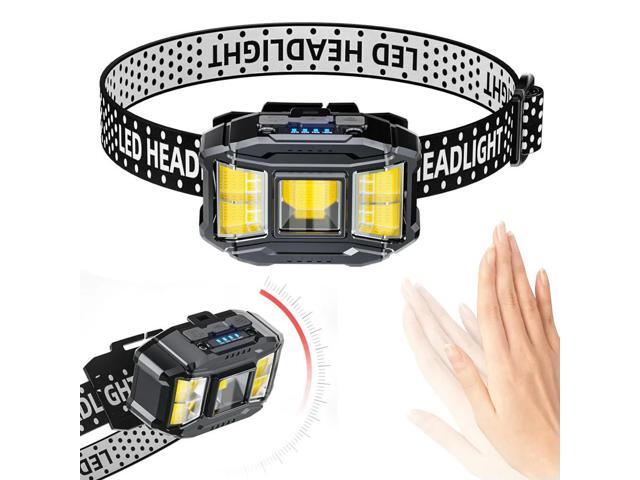 COB LED Strong Light Headlight USB Charging Induction Headlamp Power Display Powerful Headlight Torch for Outdoor Night Fishing