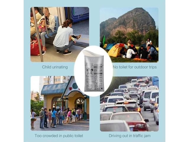 4Pcs Emergency Toilet Disposable Mini Mobile Toilet Portable 600ML for Men Women Children Patient