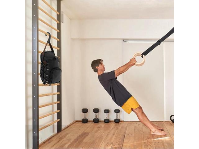 Magnetic Gym Sling Bag with Water Bottle Holder Gym Chest Pouch Gym Bottle Carrier Bag for Gym Sports Travel Carry-on Items