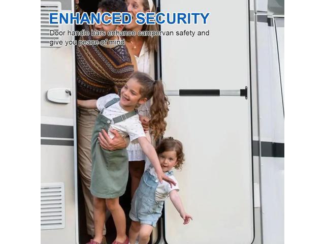 RV Screen Door Handle Adjustable RV Screen Door Cross Bar Ergonomic RV Door Handle Grab Bar RV Accessories