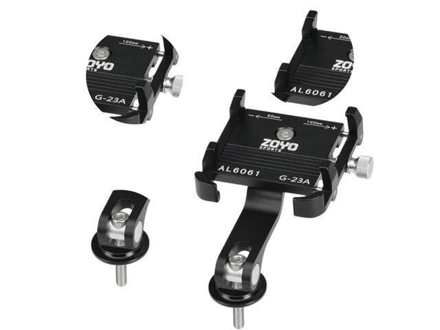 Bicycle Motorcycle Phone Holder Aluminum Alloy MTB Handlebar Cell Phone Stand 90 Degree Rotating Bike Phone Mount for 2-4 inch