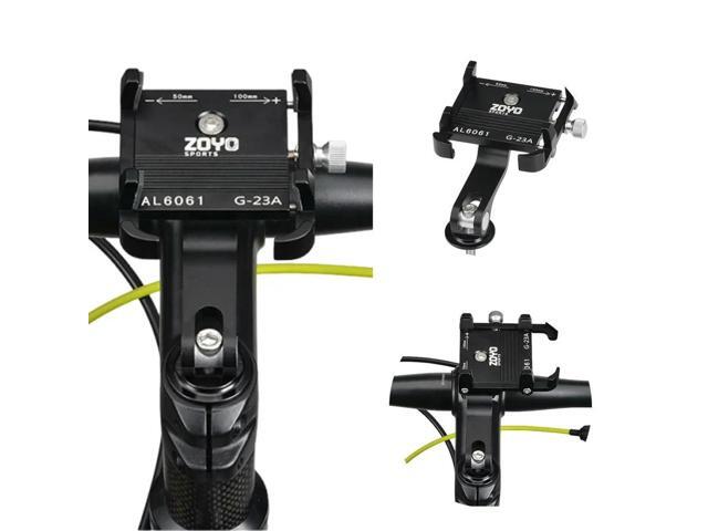 Bicycle Motorcycle Phone Holder Aluminum Alloy MTB Handlebar Cell Phone Stand 90 Degree Rotating Bike Phone Mount for 2-4 inch