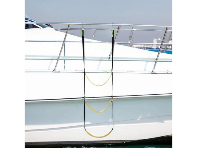 3 Step Portable Soft Rope Ladder Nylon Inflatable Boat Boarding Steps Reusable Yacht Side Hanging Ladder for Kayak Canoe