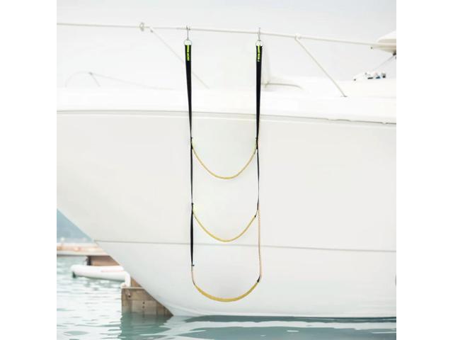 3 Step Portable Soft Rope Ladder Nylon Inflatable Boat Boarding Steps Reusable Yacht Side Hanging Ladder for Kayak Canoe