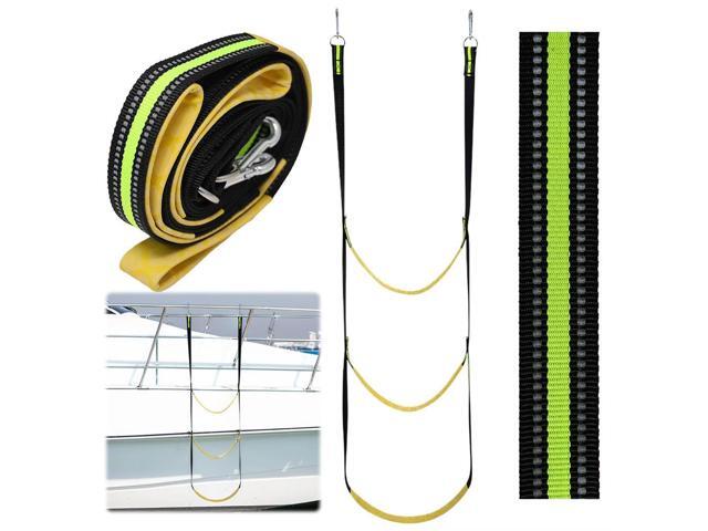 3 Step Portable Soft Rope Ladder Nylon Inflatable Boat Boarding Steps Reusable Yacht Side Hanging Ladder for Kayak Canoe