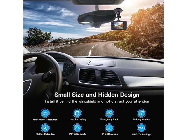 1080P Full HD Car DVR Loop Recording Vehicle Driving Recorder Motion Detection Night Vision Support TF 32G 140 Degree View Angle