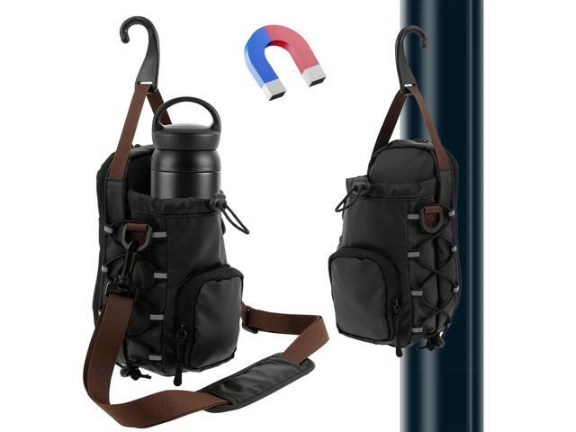 Magnetic Gym Chest Pouch with Bottle Holder Gym Crossbody Bag Gym Bottle Carrier Bag for Gym Sports Travel Carry-on Items