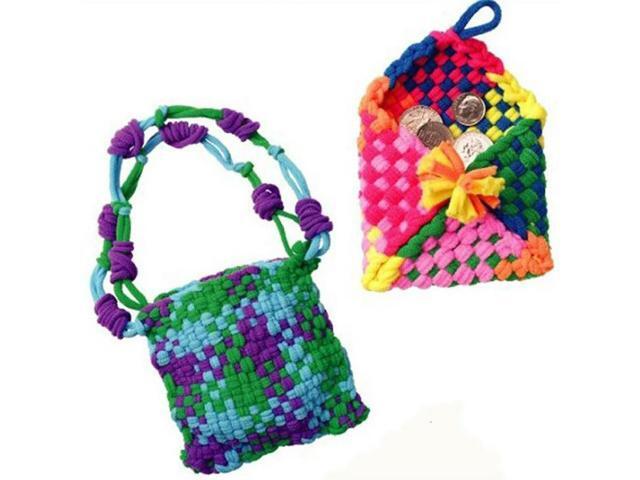 Knitting Rope Braid Toy 96 Craft Loops DIY Knitting Rope Toy Elastic Rope Weaver Toy for DIY Crafts Christmas Gift