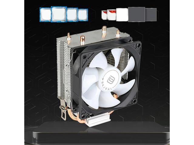 CPU Air Cooler with 2 Heat Pipes Quiet Rainbow RGB Cooling Fan Silent RGB Fan for LGA775 1150/1151/1155/1156/1200 AM2