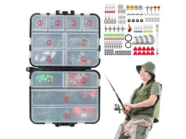 187pcs Fishing Tools Accessories Kit Set Including Jig Hooks Sinker Weight Swivels Snaps Fishing Set Carp Fishing Accessories