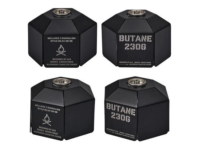 Fuel Canister Sleeve Aluminum Alloy Gas Canister Protective Cover Anti-Fall Outdoor Gas Tank Case for Outdoor Camping