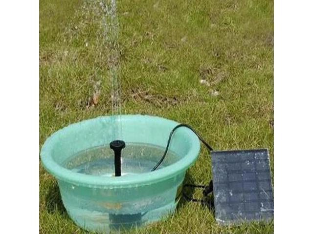 1.2W Solar Powered Fountain Water Pump Kit with 6 Nozzles for Birdbath Garden Small Pond Landscaping