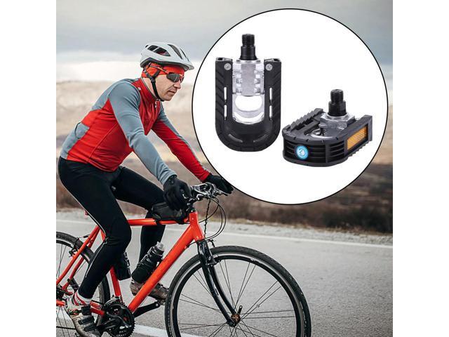 Mountain Bike Pedals with Safety Reflective Sheet Bicycle Flat Pedals Aluminum Alloy Cycling Sports Pedals Bicycle Accessories