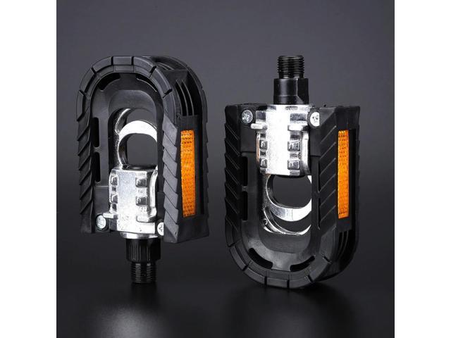 Mountain Bike Pedals with Safety Reflective Sheet Bicycle Flat Pedals Aluminum Alloy Cycling Sports Pedals Bicycle Accessories