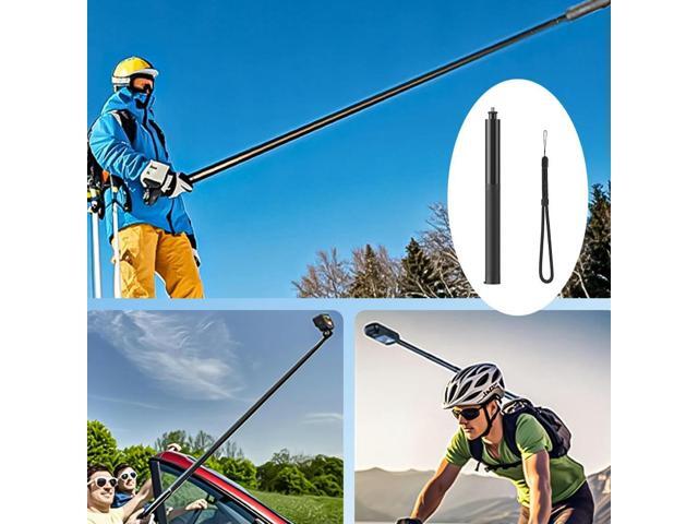 Carbon Fiber Selfie Stick 1/4 Inch Screw Adjustable Extension Pole Invisible Selfie Stick for Panoramic Camera Action Camera