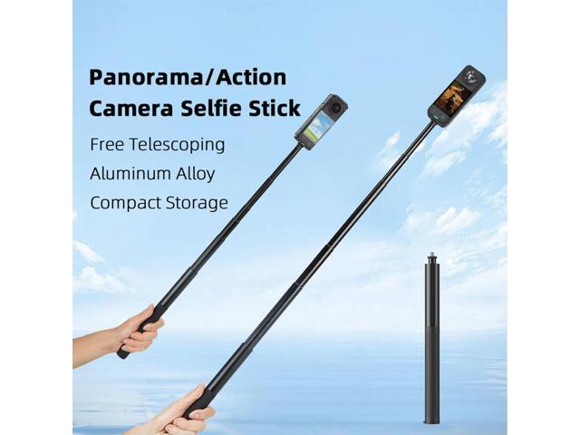 Carbon Fiber Selfie Stick 1/4 Inch Screw Adjustable Extension Pole Invisible Selfie Stick for Panoramic Camera Action Camera