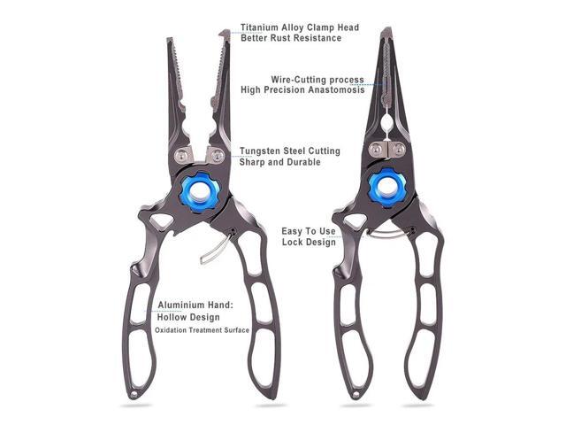 Angling Fishing Pliers Aluminum Alloy Fishing Pliers Wire Cutter Portable Fishing Pliers Scissors Fishing Tackle Accessories