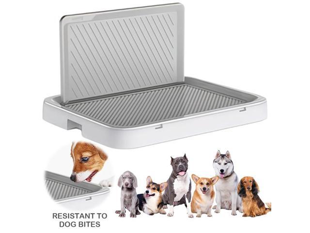 Dog Potty Tray with Pee Wall Training Pee Pad Holder Anti-Splash Pet Dog Toilet Dog Potty Trainer for Puppy and Small Size Dog