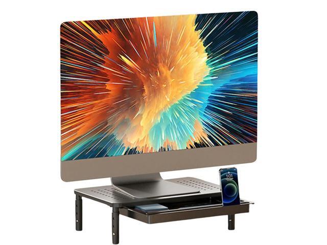 Monitor Stand Riser with Drawer Computer Monitor Stand 3 Height Adjustable Computer Printer Shelf for Home Desktop