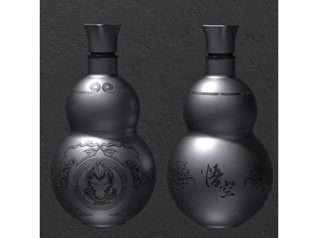 500ml Gourd Water Bottle Stainless Steel Wu Kong Water Kettle Retro Style Water Bottle for Cold Hot Beverages