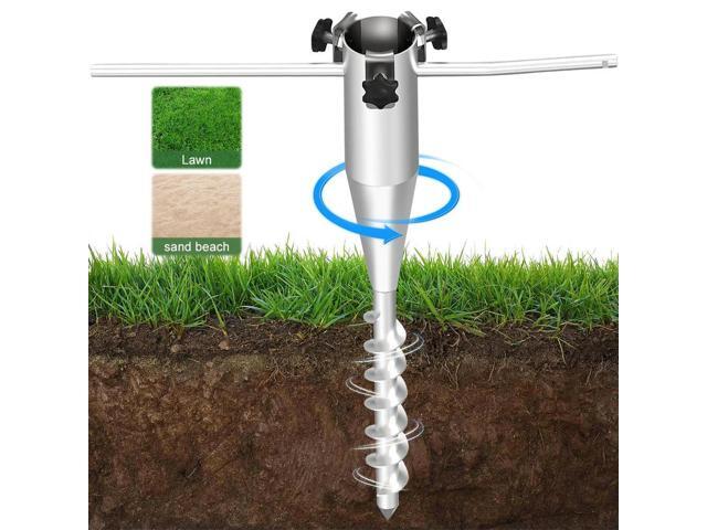 Beach Umbrella Sand Anchor No Dig l Umbrella Stand Heavy Duty Beach Sand Ground Anchor for Outdoor Yard Garden