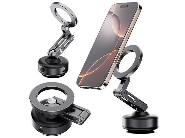 For Magsafe Magnetic Vacuum Car Phone Holder 360° Rotating Folding ligent Car Mount Car Magnetic Holder for Magsafe