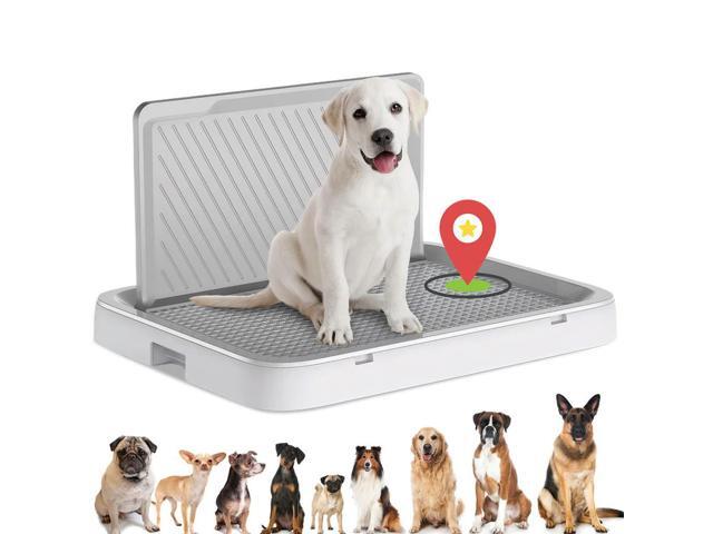 Dog Potty Tray with Pee Wall Training Pee Pad Holder Anti-Splash Pet Dog Toilet Dog Potty Trainer for Puppy and Small Size Dog