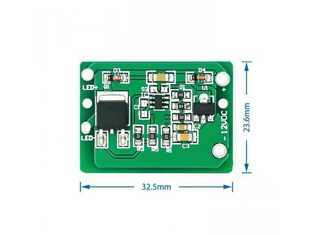 12V Capacitive Touch Switch Sensor Module Push Button Touching Key Module Jog Latch With Relay DC 6-20V 3A