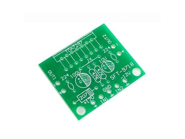 TDA7297 Power amplifier board parts DC 12V pure rear 2.0 dual-channel 15W+15W electronic DIY kit