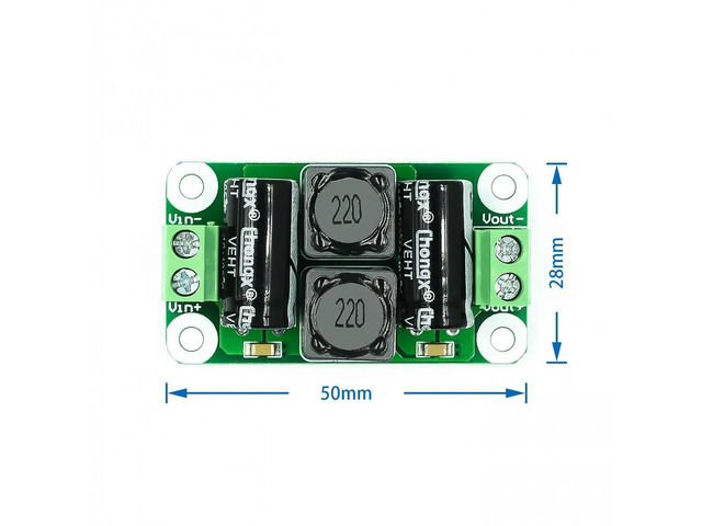 0-50V 4A DC power supply filter board Class D power amplifier Interference suppression board car EMI Industrial control panel a