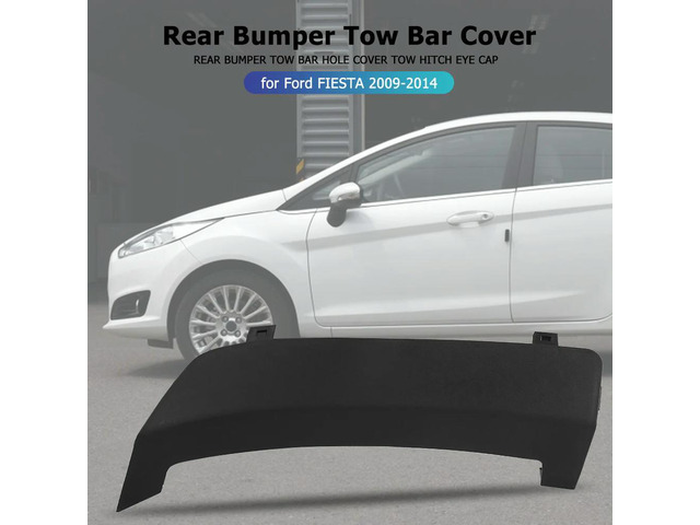 Rear Bumper Tow Bar Eye Cover Auto Exterior Primed ABS Replacement Hauling Accessories for Ford FIESTA 2009-2014