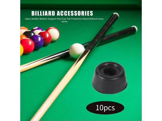 10pcs Billiard Cue Bottom Rubber Plug Rod Tail Protector Sleeve Cover Case
