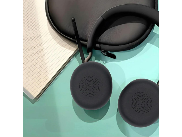 Replacement Ear Pads Cushions Protein Leather Ear Cushions Soft Foam Cushion Cover for Jabra Evolve2 65UC/65 Flex