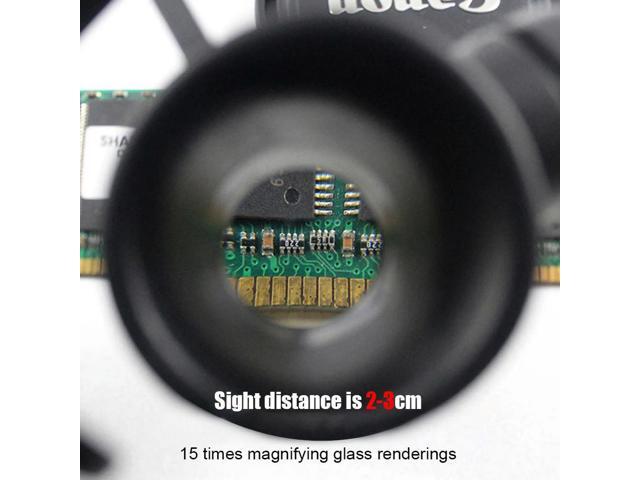 LED Magnifier Glass Loupes 8X/15X/23X Lens Reading Repair Magnifying Eyewear Optical Glass Lens Loupe Magnifier