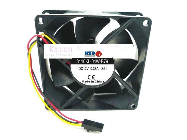 8025 80mm 12v 0.38a 3110KL-04W-B79 S51 cpu cooler heatsink axial Cooling Fan 80*80*25MM laptop heat skin