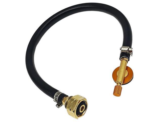 Outdoor Camping Gas Stove Gas Refill Adapter with Valve Gas Flat Tank Coupler Gas Adapter Connection Hose for Camping Hiking
