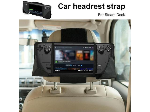 For Steam Deck Car Headrest Mount with Fixing Strap Game Console Holder Lightweight Nylon Headrest Holder Gaming Accessories