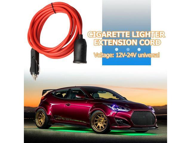 12V 24V 10A Car Cigarette Lighter Socket Extension Cord Cable 3.6m/12ft Red