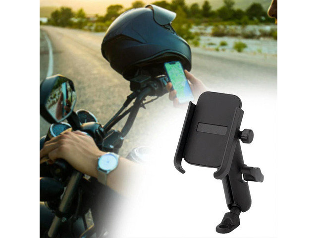 Motorcycle Phone Holder Mount Aluminum Alloy Bike Rearview Mirror Stand Mount Motorcycle Rearview Mirror Cell Phone Holder